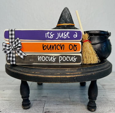 Mini Halloween Book Stack Decor